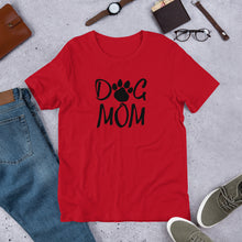 Load image into Gallery viewer, Buy online Premium Quality Dog Mom - Paw - Short-Sleeve Unisex T-Shirt - Gift Idea - #dogmomtreats - Dog Mom Treats
