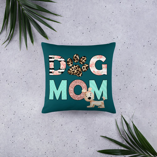 Buy online Premium Quality Dog Mom - Leopard Paw - Basic Pillow - Gift Idea - #dogmomtreats - Dog Mom Treats