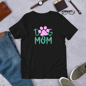 Buy online Premium Quality Dog Mom - Small Paws in Big Paws - Short-Sleeve Unisex T-Shirt - Gift Idea - #dogmomtreats - Dog Mom Treats