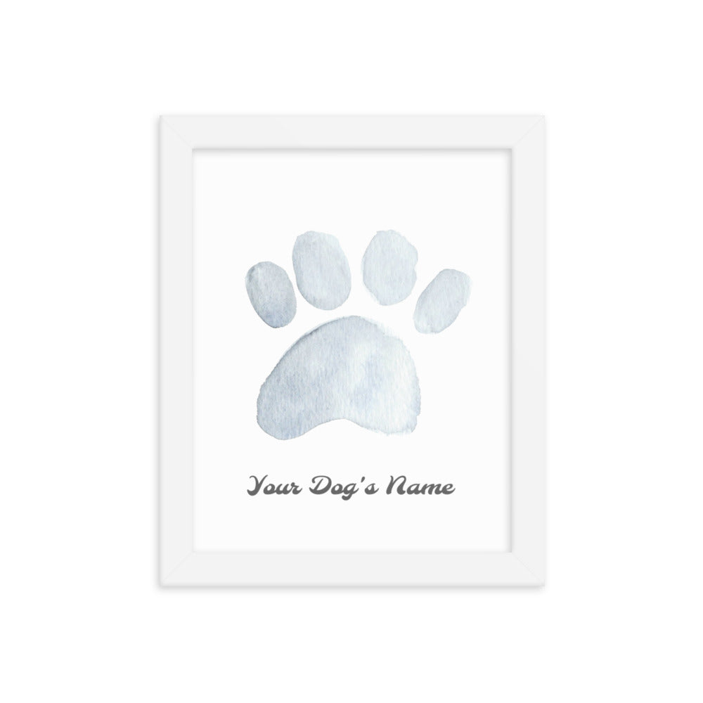 Buy online Premium Quality Personalized Dog Paw Frame - Framed photo paper poster - Gray - Great Dog Mom Gift Idea - Dog Mom Treats