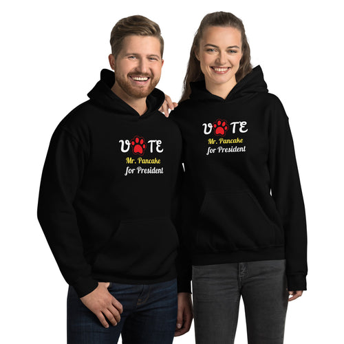 Buy online Premium Quality VOTE for Dog For President Personalized with Your Dog Name - Red Paw - Unisex Hoodie - Dog Mom Treats