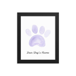 Buy online Premium Quality Personalized Dog Paw Frame - Framed photo paper poster - Purple - Great Gift for Dog Mom - Dog Mom Treats