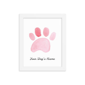 Buy online Premium Quality Personalized Dog Paw Frame - Framed photo paper poster - Red - Great Dog Mom Gift Idea - Dog Mom Treats