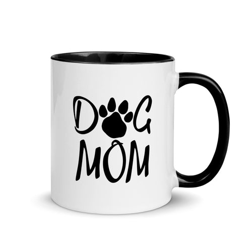 Buy online Premium Quality Dog Mom - Paw - Mug with Color Inside - Gift Idea - #dogmomtreats - Dog Mom Treats