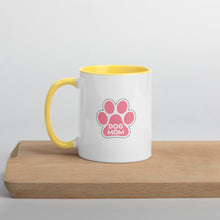 Load image into Gallery viewer, Buy online Premium Quality Dog Mom - Pink Paw - Mug with Color Inside - Gift Idea - #dogmomtreats - Dog Mom Treats
