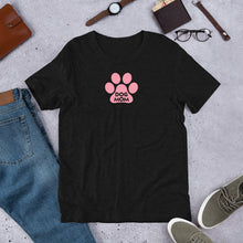 Load image into Gallery viewer, Buy online Premium Quality Dog Mom - Pink Paw - Short-Sleeve Unisex T-Shirt - gift idea - #dogmomtreats - Dog Mom Treats
