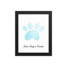 Load image into Gallery viewer, Buy online Premium Quality Personalized with Your Dog&#39;s Name - Framed photo paper poster - Blue - Great Gift Idea for Dog Mom - Dog Mom Treats
