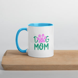 Buy online Premium Quality Dog Mom - Small Paws in Big Paw - Mug with Color Inside - Gift Idea - #dogmomtreats - Dog Mom Treats