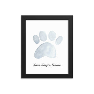 Buy online Premium Quality Personalized Dog Paw Frame - Framed photo paper poster - Gray - Great Dog Mom Gift Idea - Dog Mom Treats