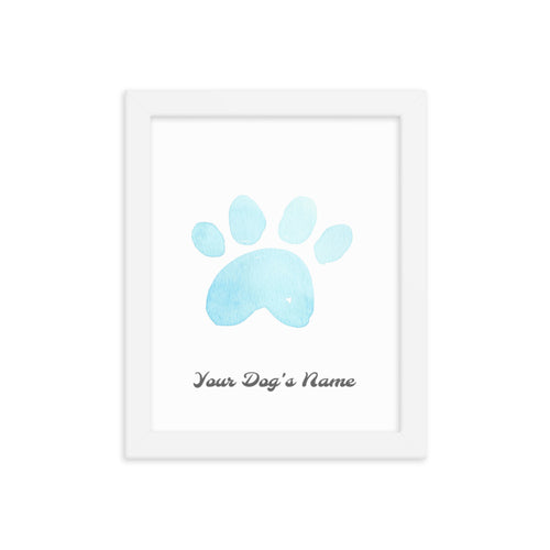 Buy online Premium Quality Personalized Dog Paw Frame - Framed photo paper poster - Light Blue - Great Gift Idea for Dog Mom - Dog Mom Treats